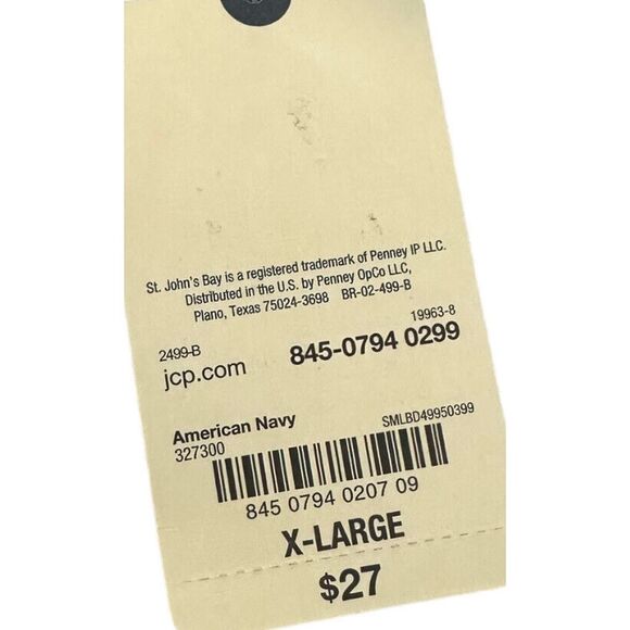 St. John’s Bay Women’s sleeveless t-shirt Sz XLarge Round Neck Blouse Blue New - Picture 5 of 5